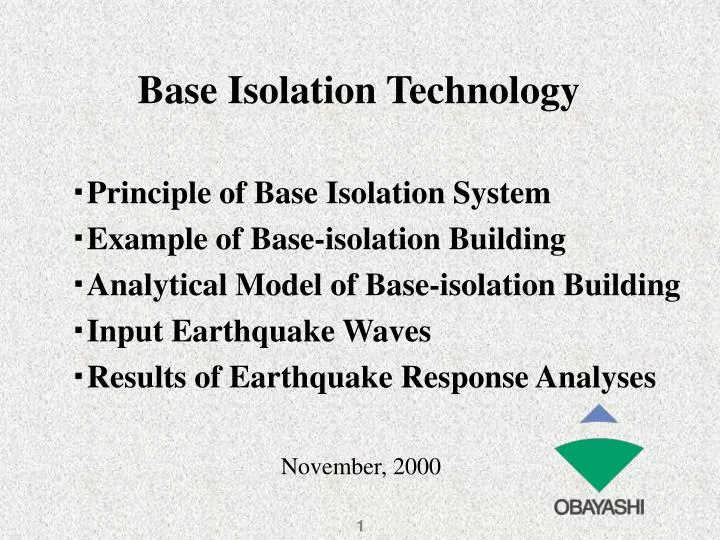 base isolation technology n.