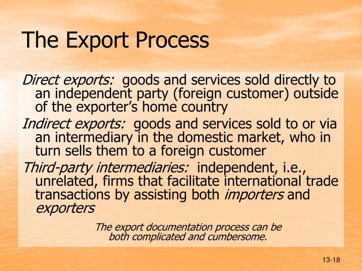 direct export and indirect export