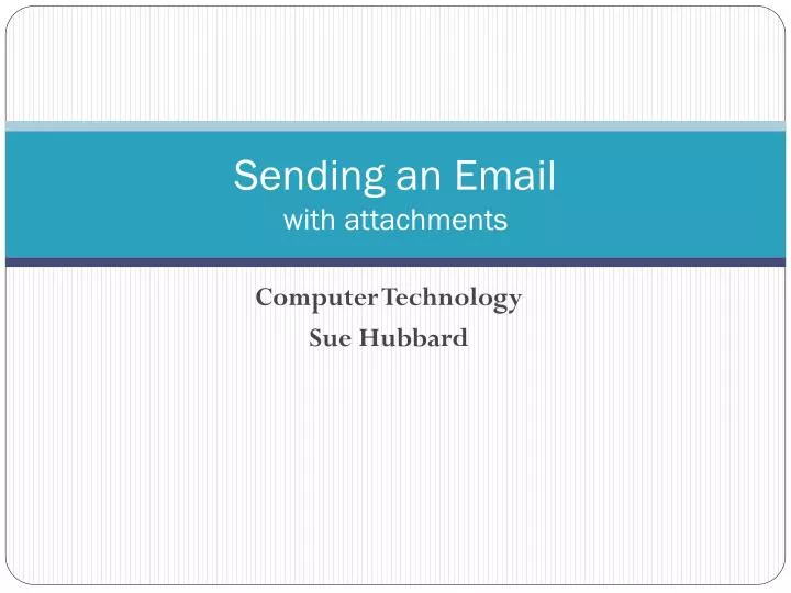 sending an email with attachments n.