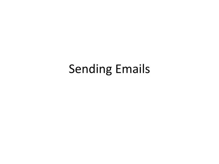 sending emails n.