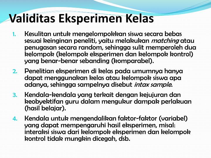 PPT - METODOLOGI PENELITIAN EKSPERIMEN PowerPoint 