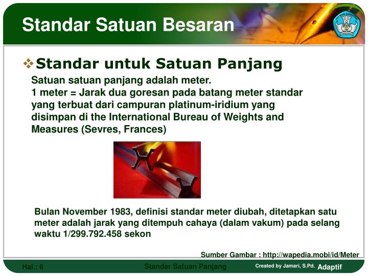 PPT - Besaran, Satuan dan Pengukuran PowerPoint 