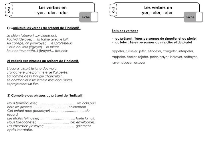 Ppt Les Verbes En Yer Eler Eter Powerpoint Presentation Free Download Id 3672737
