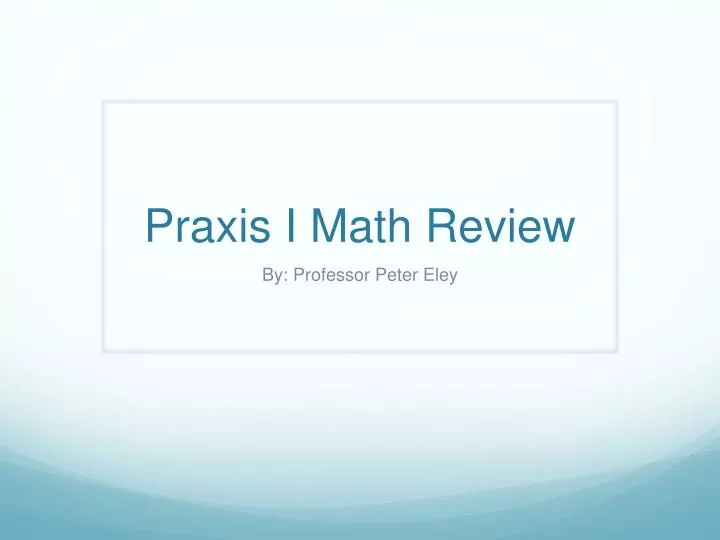 praxis algebra 1