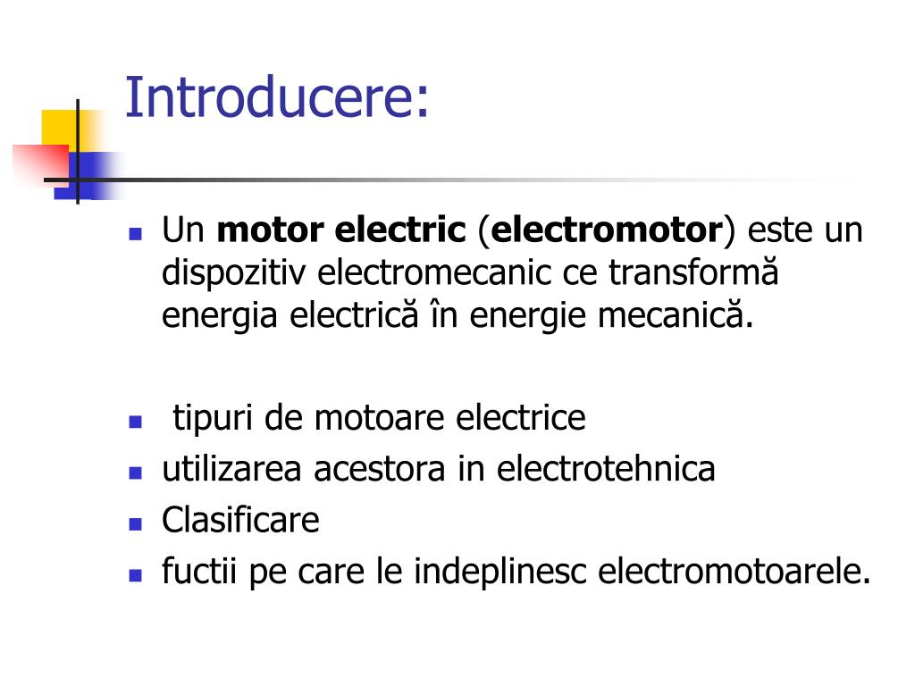 PPT - Motorul Electric PowerPoint Presentation, free download - ID:3674793