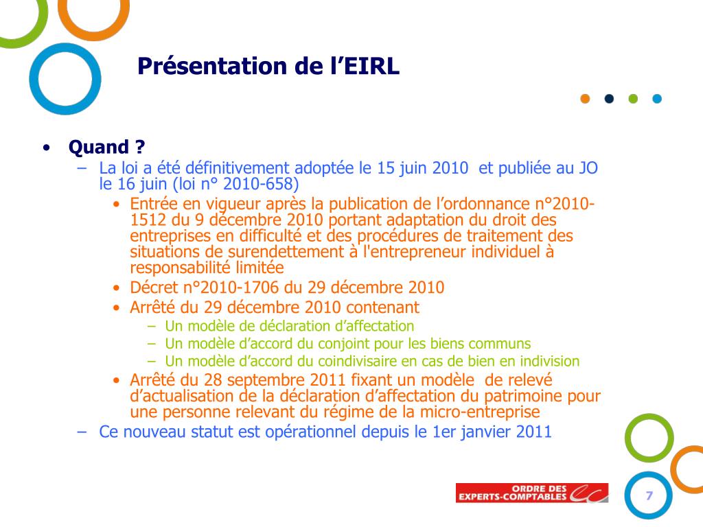 PPT - L'EIRL PowerPoint Presentation, free download - ID:3676024