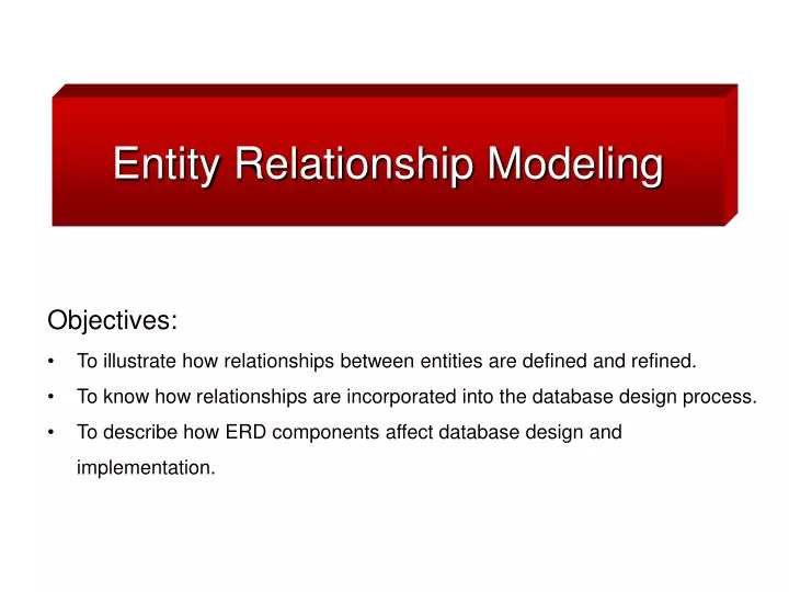 entity relationship modeling n.
