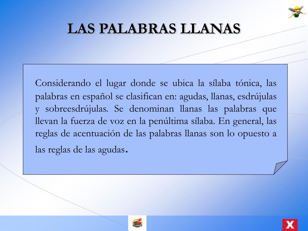 PPT MODULO ACENTUACION DE PALABRAS LLANAS PowerPoint Presentation 