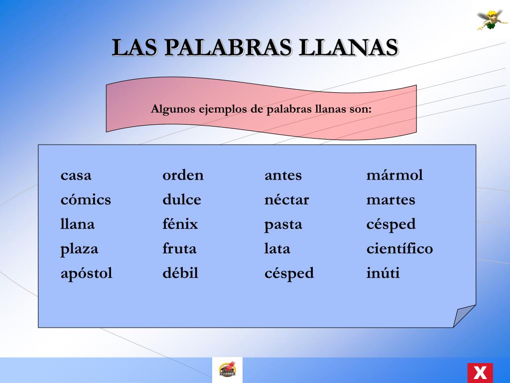 PPT MODULO ACENTUACION DE PALABRAS LLANAS PowerPoint Presentation 