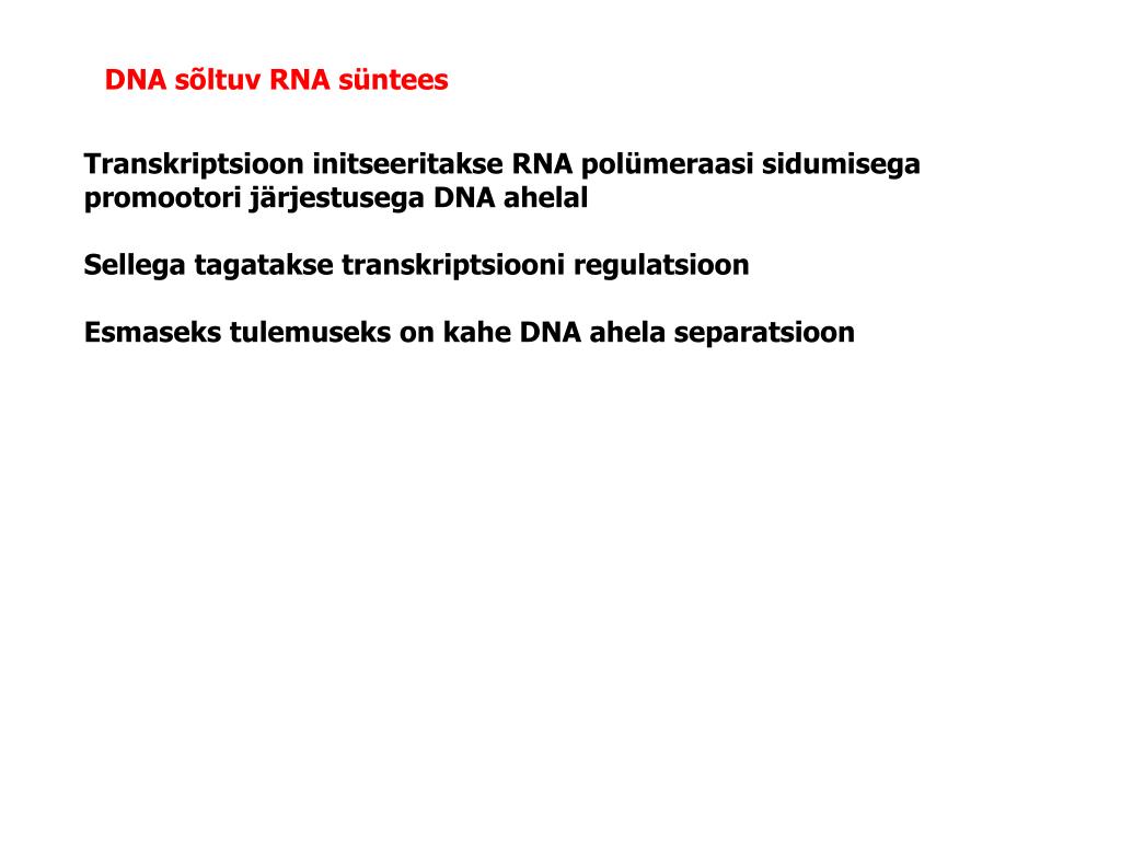PPT - DNA replikatsioon ja transkriptsioon PowerPoint Presentation, free  download - ID:3677553