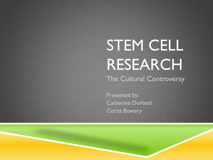 stem cell research n.