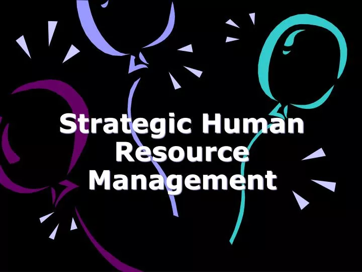 strategic human resource management n.