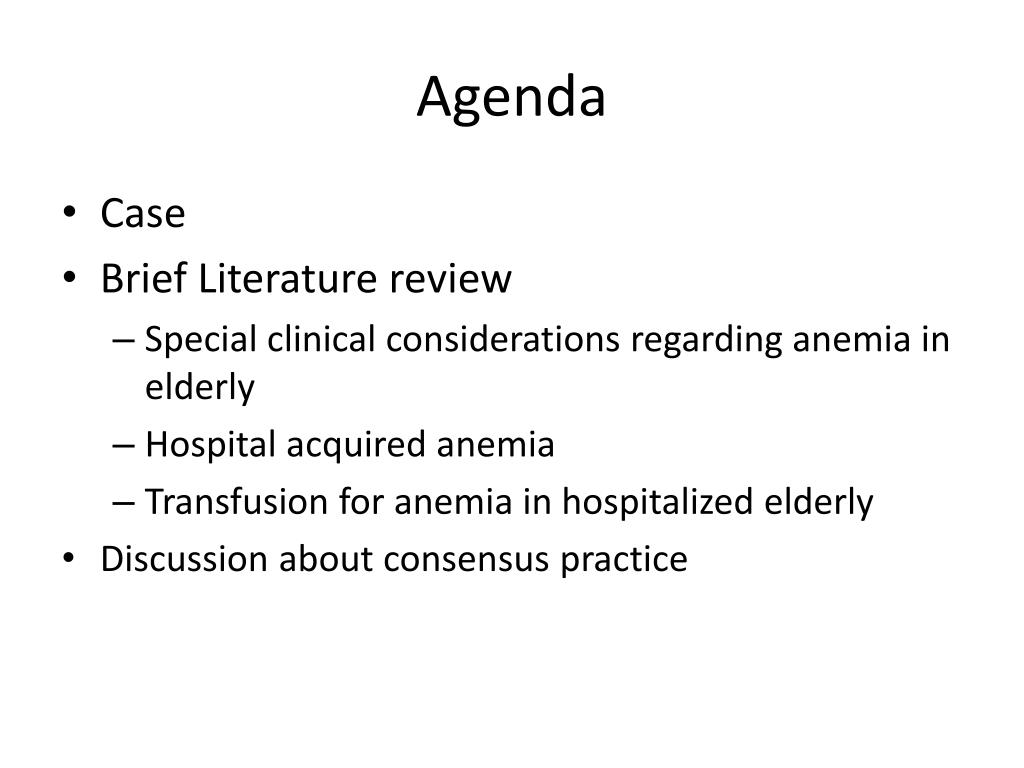 Ppt Anemia In The Hospitalized Elderly Powerpoint Presentation Free Download Id3680247 5663