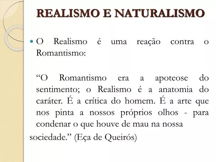 Prova Sobre Realismo E Naturalismo Com Gabarito