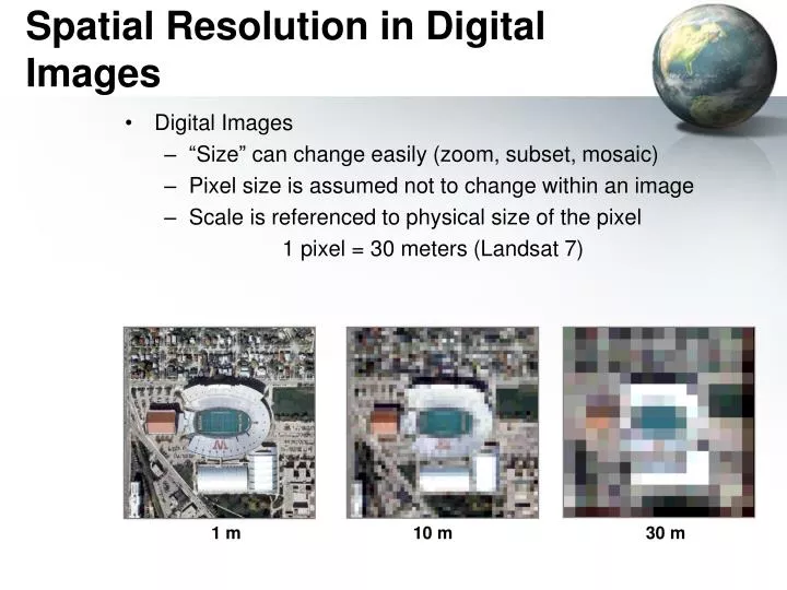 spatial resolution in digital images n.
