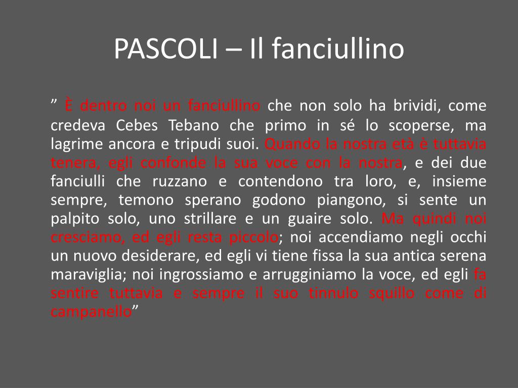 Il Fanciullino Che è In Noi