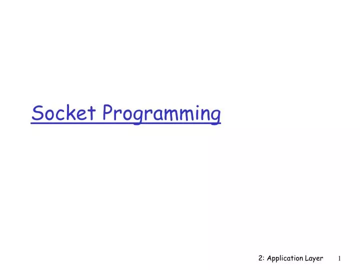 PPT - Socket Programming PowerPoint Presentation, free download - ID ...