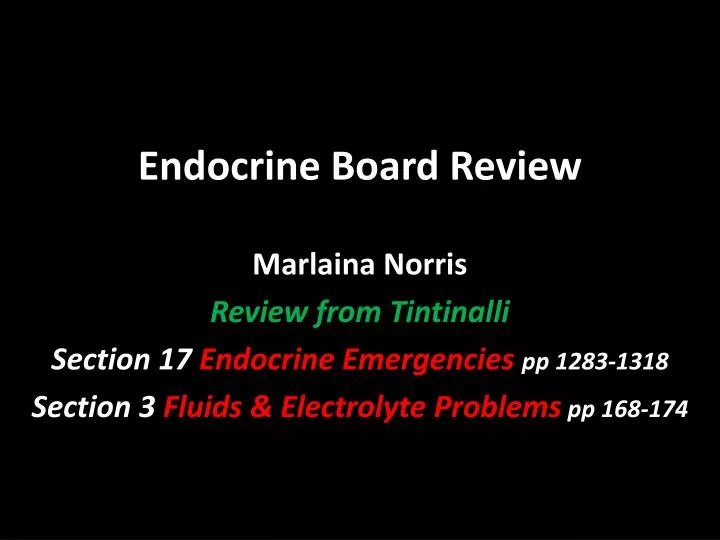 PPT Endocrine Board Review PowerPoint Presentation, free download