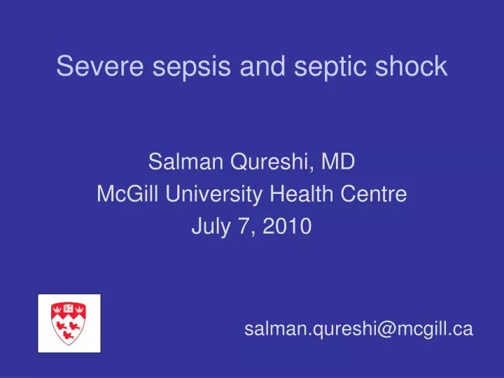 PPT Severe Sepsis And Septic Shock PowerPoint Presentation Free Download ID