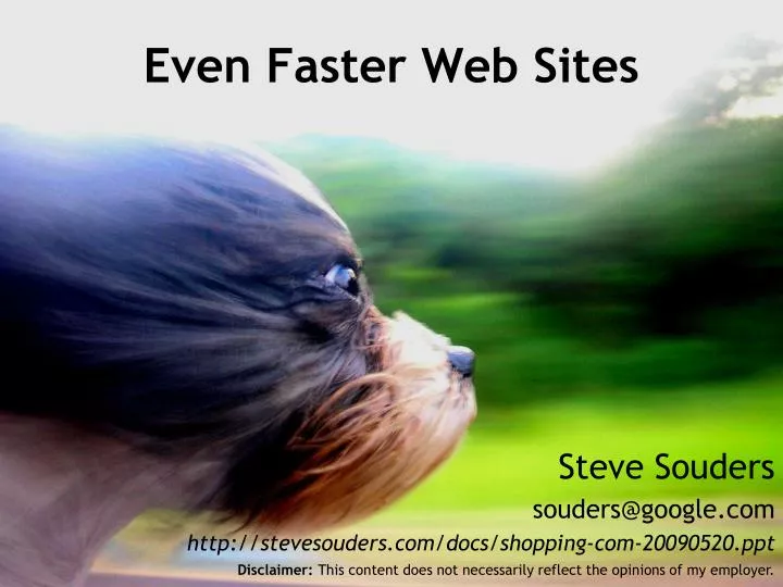 even faster web sites n.