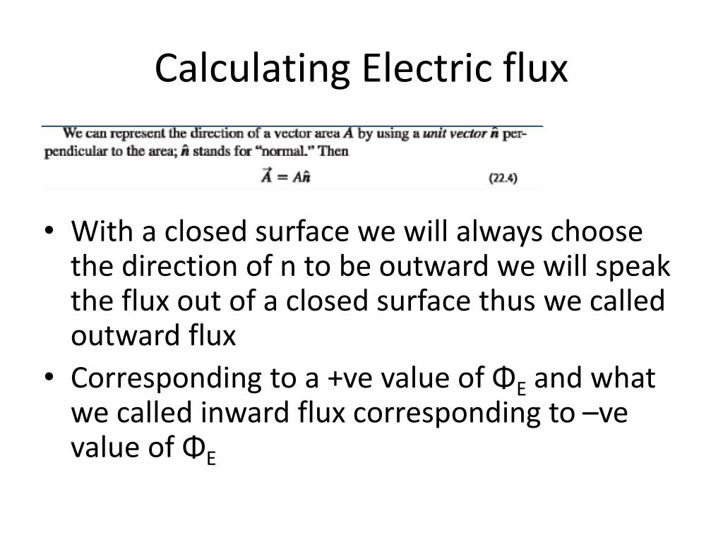 n value in electric flux formula n value in electric flux formula