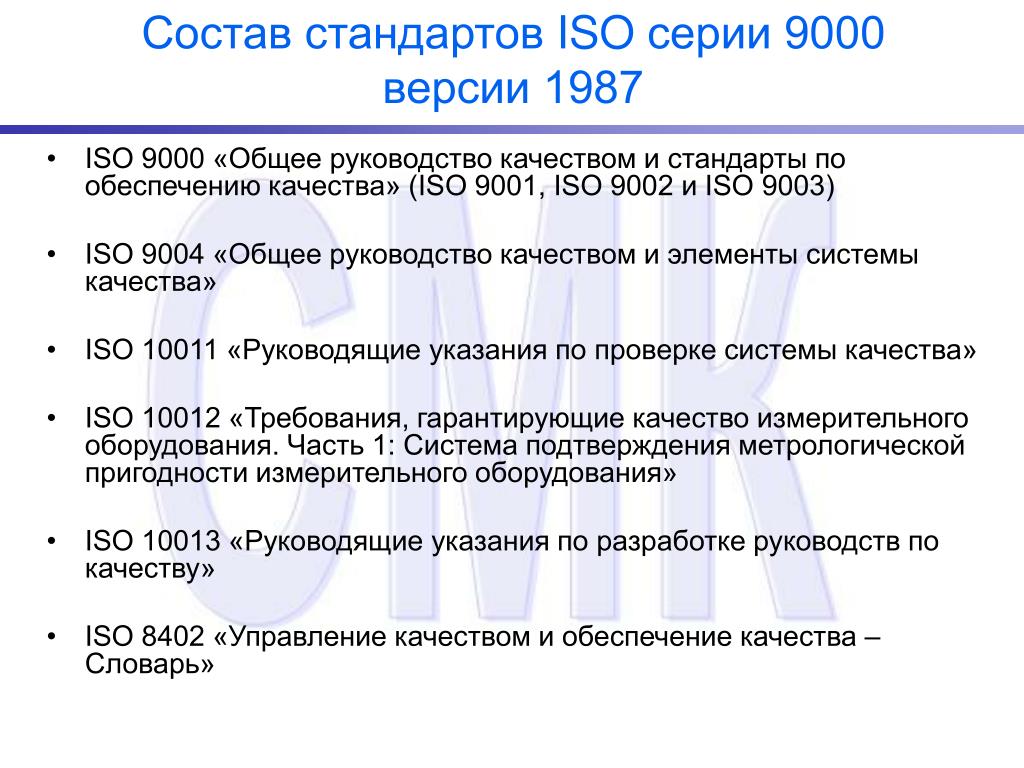 Применять стандарт исо. ИСО 9000, ИСО 9001, ИСО 9002, ИСО 9003, ИСО 9004). Структура стандартов ИСО 9000. Международные стандарты ISO 9003.