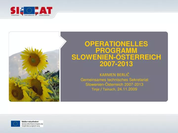 operationelles programm slowenien sterreich 2007 2013 n.