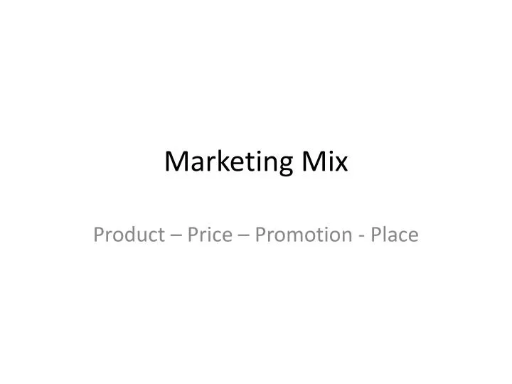 marketing mix n.