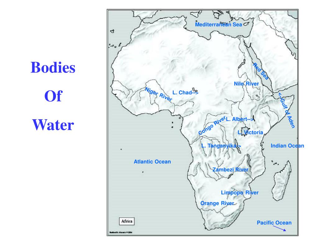 Реки и озера материка африки