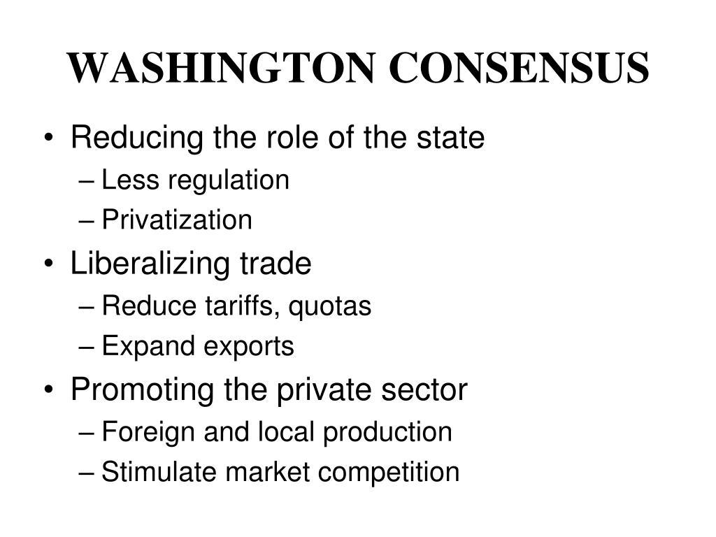 PPT NEOLIBERALISM AND THE WASHINGTON CONSENSUS THE CASE OF CHILE