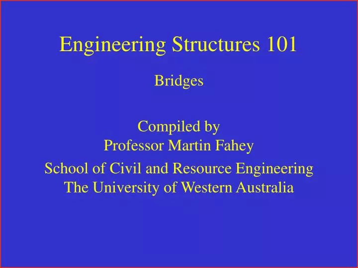 engineering structures 101 n.