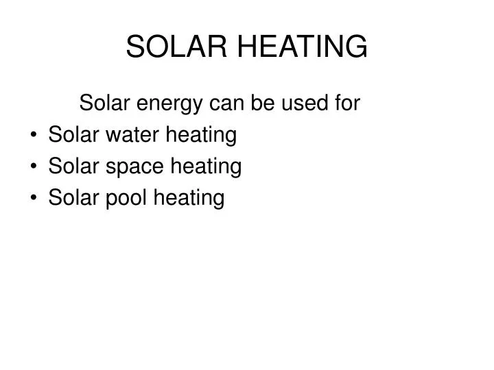 solar heating n.