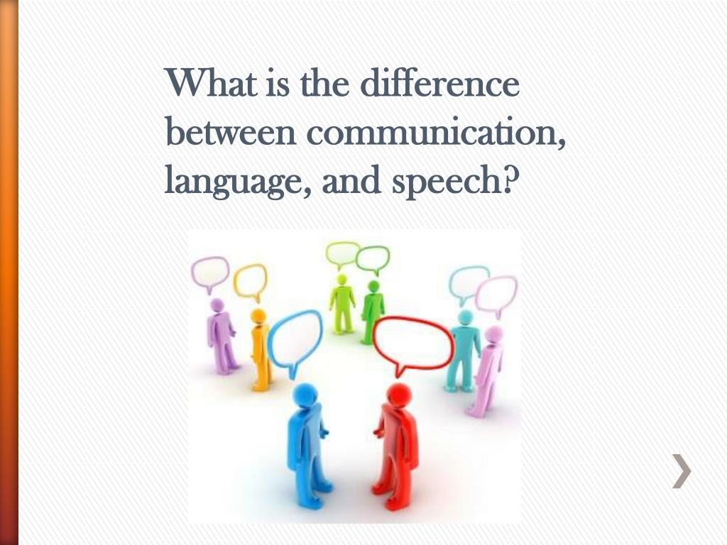 speech or presentation difference
