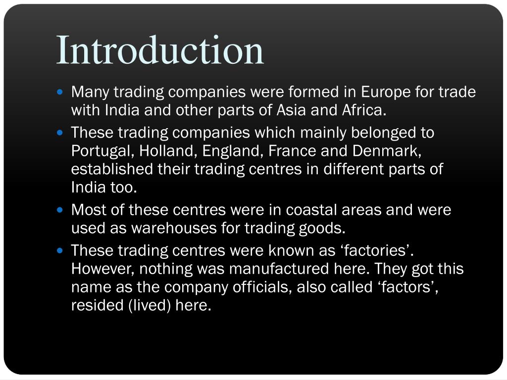 european trading companies in india