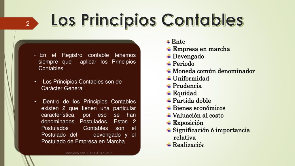 Ppt Que Son Los Principios Contables Powerpoint Presentation Free