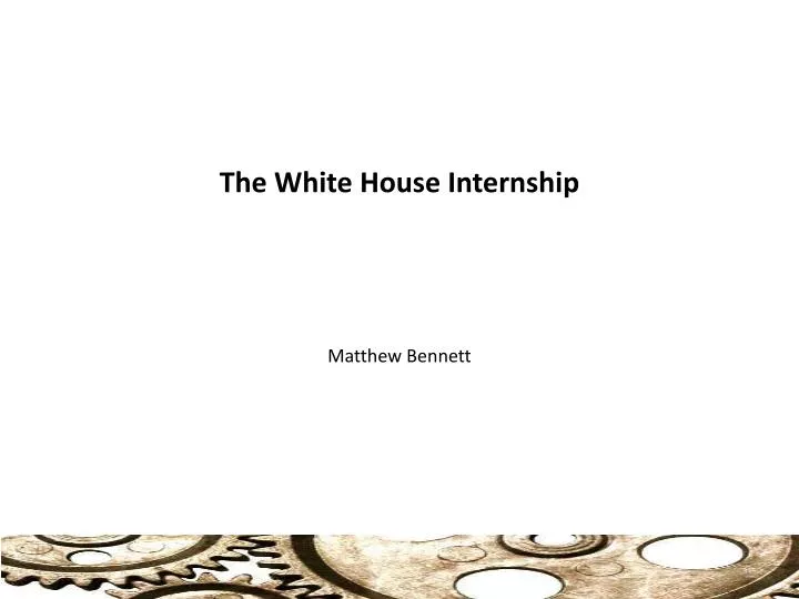 the white house internship n.