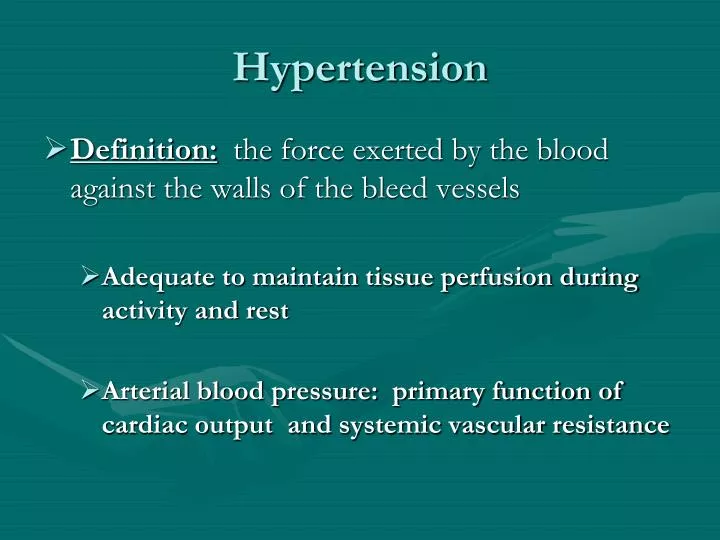 ppt presentation on hypertension