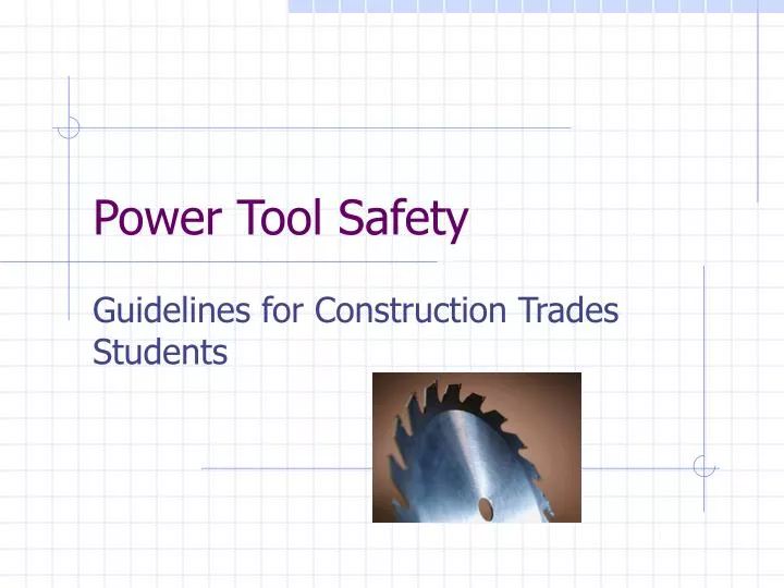 power tool safety n.