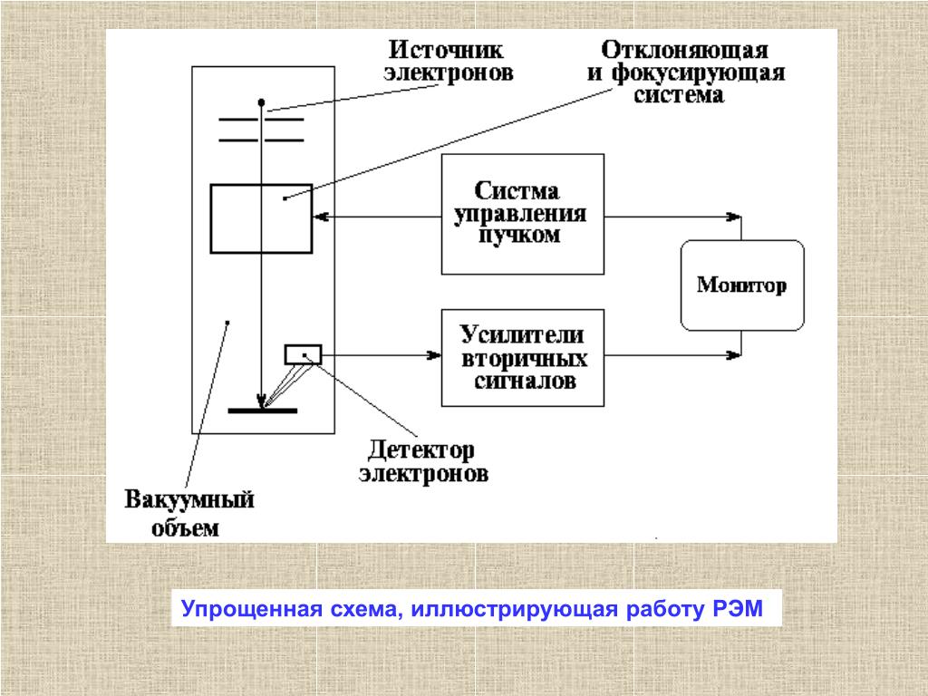 Растровый электронный микроскоп схема