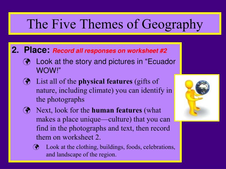 the five themes of geography in the five themes of geography in