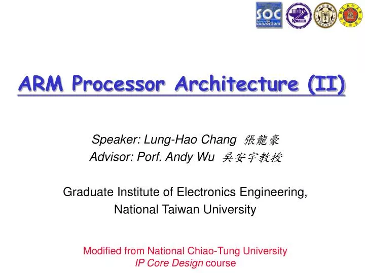 arm processor architecture ii n.
