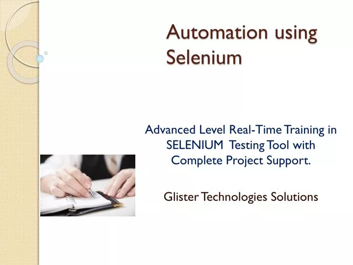 automation using selenium n.