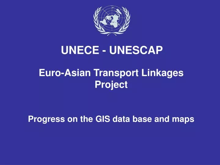 euro asian transport linkages project progress on the gis data base and maps n.