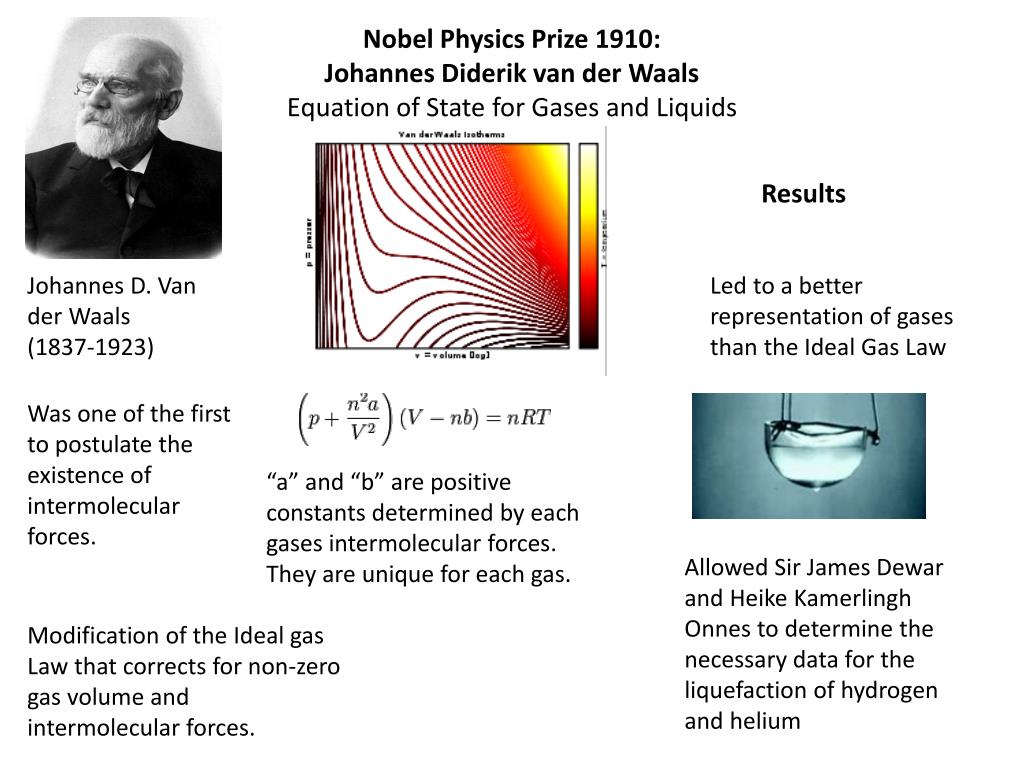 PPT - Johannes D. Van der Waals (1837-1923) PowerPoint Presentation, free  download - ID:3692066
