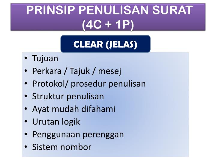 PPT - PENULISAN SURAT RASMI PowerPoint Presentation - ID 