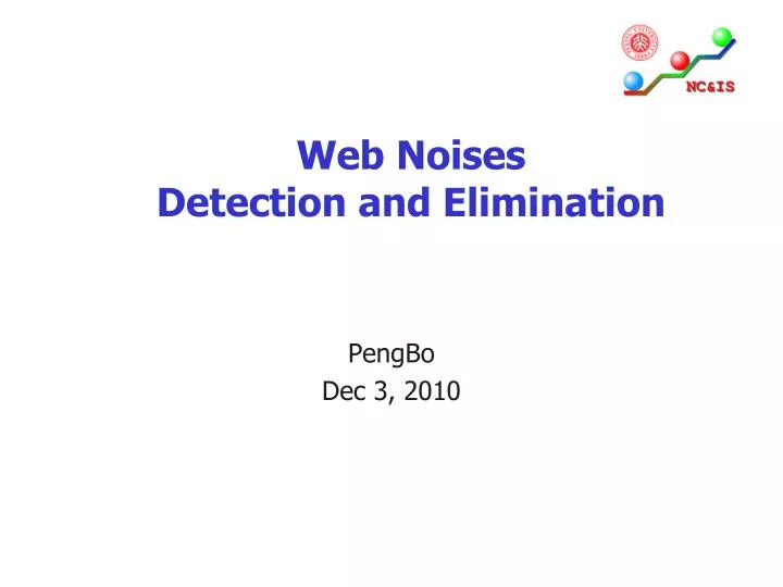 web noises detection and elimination n.