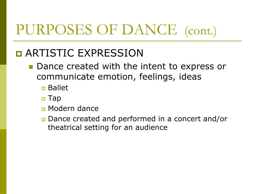 purpose of dance essay