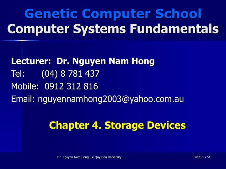 genetic computer school computer systems fundamentals n.