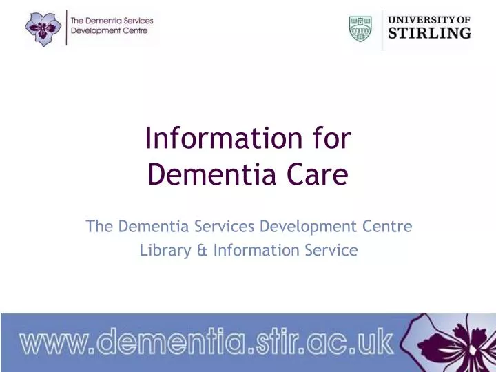 PPT - Information for Dementia Care PowerPoint Presentation, free ...