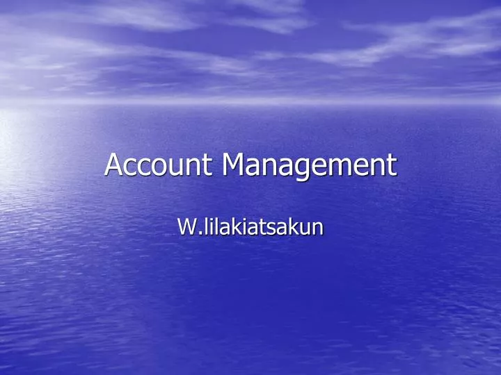 account management n.